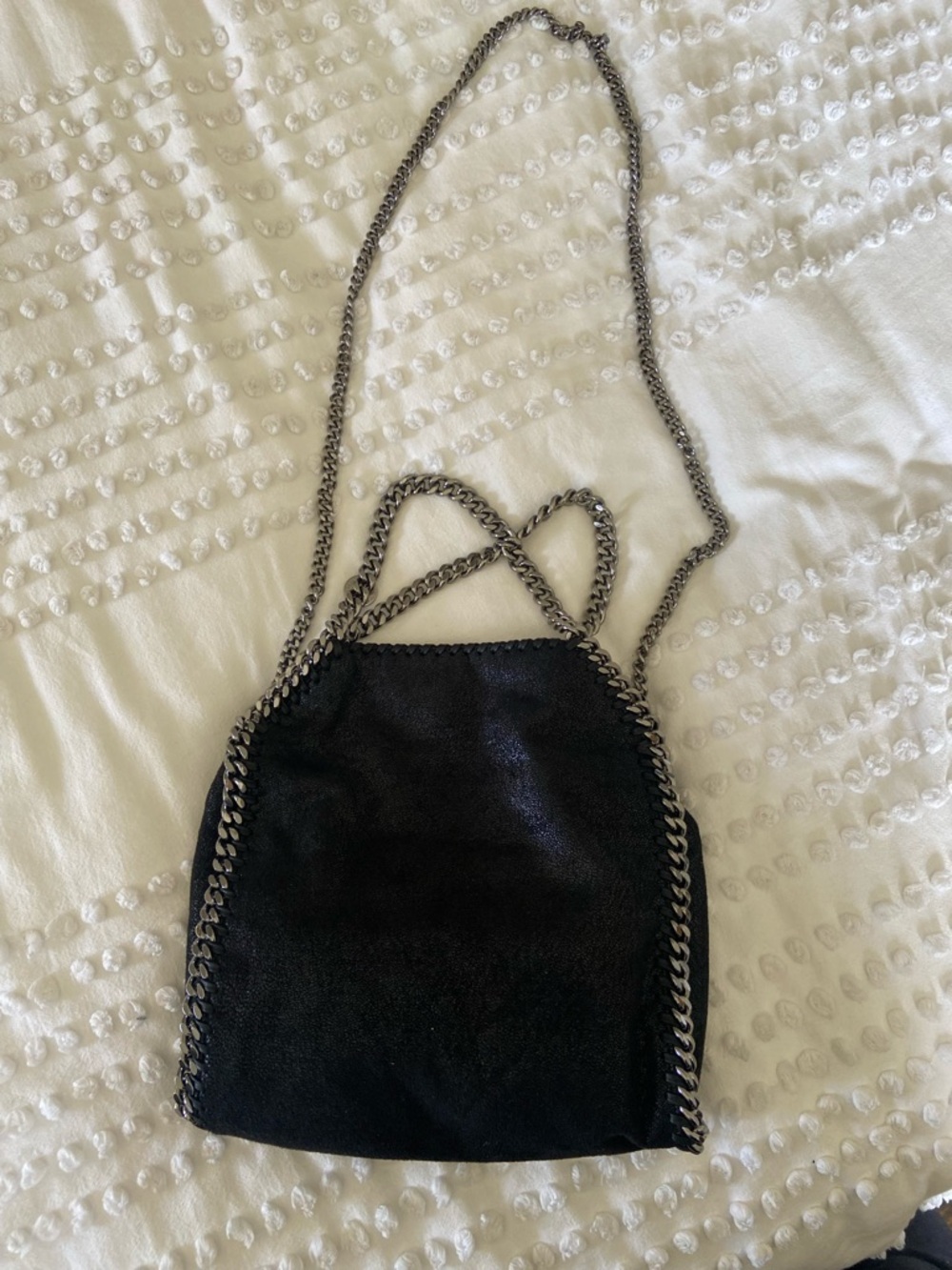 Stella McCartney Falabella Vegan Suede Mini Navy Bag NWT